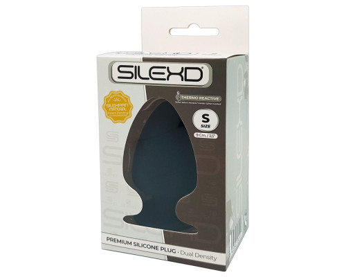 Черная анальная втулка Premium Silicone Plug S - 9 см.