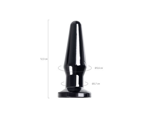 Черная анальная втулка Gemini β - 12,3 см.