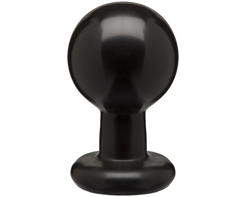 Круглая черная анальная пробка Classic Round Butt Plugs Large - 12,1 см.