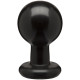 Круглая черная анальная пробка Classic Round Butt Plugs Large - 12,1 см.