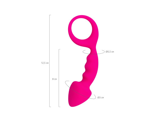 Розовая анальная втулка Bong - 12,5 см.