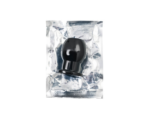 Черная анальная втулка Basic M - 6,5 см.