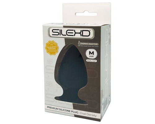 Черная анальная втулка Premium Silicone Plug M - 11 см.