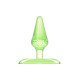Зеленая анальная втулка с ограничителем - 6,5 см.