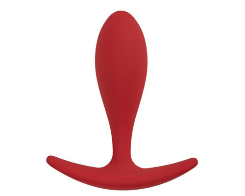Бордовая анальная пробка Lito M - 8,9 см.