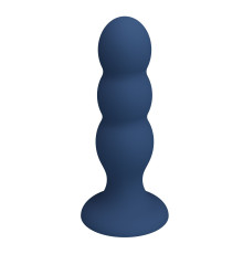 Синяя анальная пробка со смещенным центром тяжести - 16,5 см.
