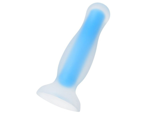 Голубая, светящаяся в темноте анальная втулка Kyle Glow - 10 см.