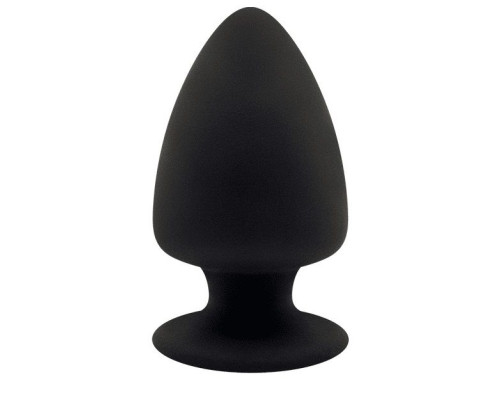 Черная анальная втулка Premium Silicone Plug XS - 8 см.