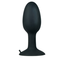 Чёрная анальная пробка со смещенным центром тяжести - 13 см.