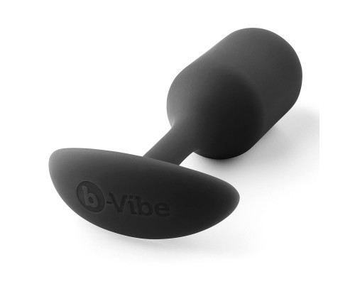 Чёрная пробка для ношения B-vibe Snug Plug 2 - 11,4 см.