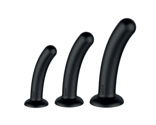 Набор из 3 черных анальных втулок Dilating Set