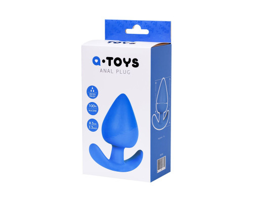 Синяя коническая пробочка из силикона - 11,5 см.