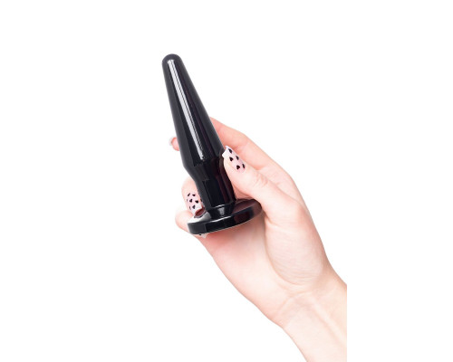 Черная анальная втулка Gemini α - 12 см.