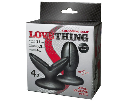 Анально-вагинальный плаг A blooming tulip  М+
