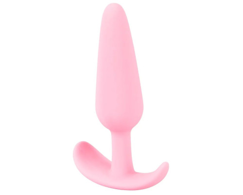 Розовая анальная втулка Mini Butt Plug - 8,4 см.