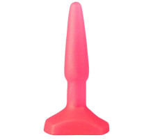 Розовый гелевый плаг на широком основании - 11,5 см.