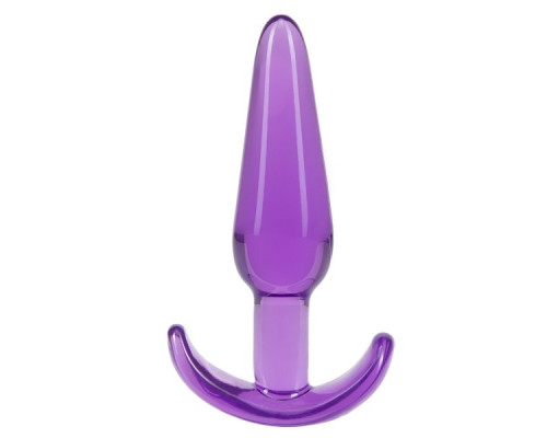 Фиолетовая анальная пробка в форме якоря Slim Anal Plug - 10,8 см.
