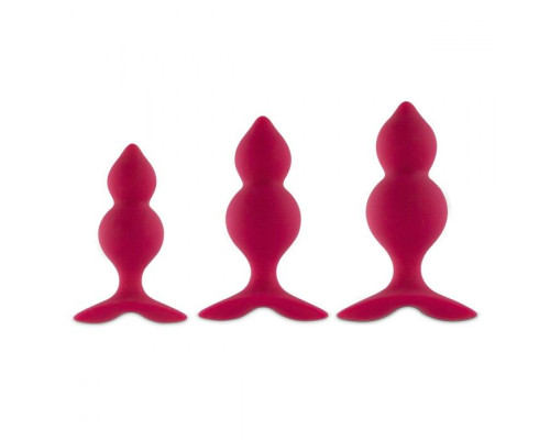Набор из трех розовых анальный пробок Bibi Twin Butt Plug Set