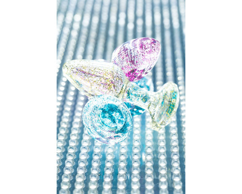 Фиолетовая акриловая анальная втулка - 8 см.