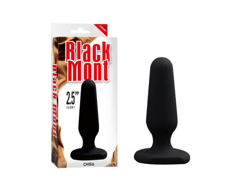 Черная анальная пробка S Silicone Plug - 7,3 см.