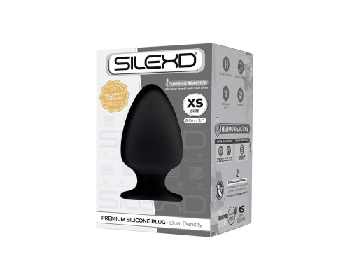 Черная анальная втулка Premium Silicone Plug XS - 8 см.