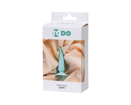 Мятная силиконовая анальная пробка Сappy - 12,5 см.
