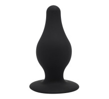 Черная большая анальная пробка SileXD - 10,2 см.