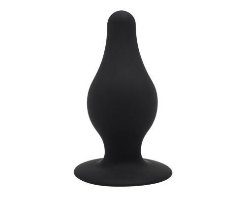 Черная большая анальная пробка SileXD - 10,2 см.