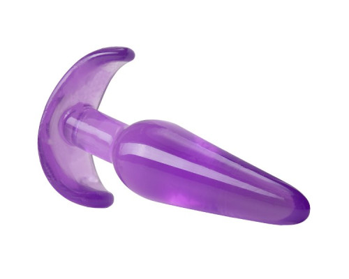 Фиолетовая анальная пробка в форме якоря Slim Anal Plug - 10,8 см.