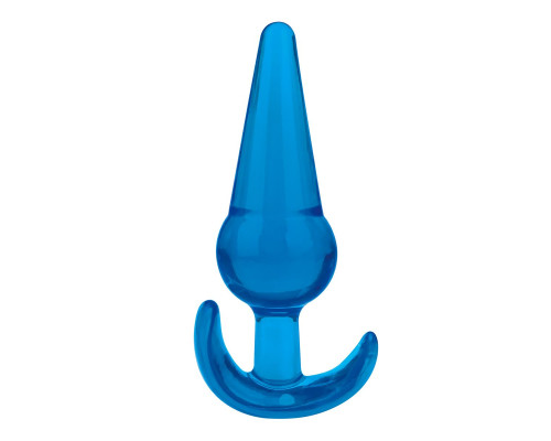 Голубая анальная пробка конической формы Medium Tapered Butt Plug - 12,7 см.