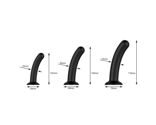 Набор из 3 черных анальных втулок Dilating Set