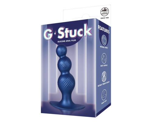 Синяя анальная елочка 5 Inch Silicone Anal Plug - 14 см.