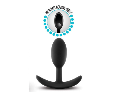 Черный анальный стимулятор Vibra Slim Plug Small - 8,8 см.