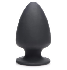 Черная мягкая анальная пробка Squeezable Small Anal Plug - 9 см.