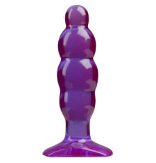 Фиолетовая рельефная анальная пробка SpectraGels Purple Anal Stuffer - 14 см.