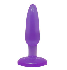 Фиолетовая анальная пробка с присоской - 15 см.