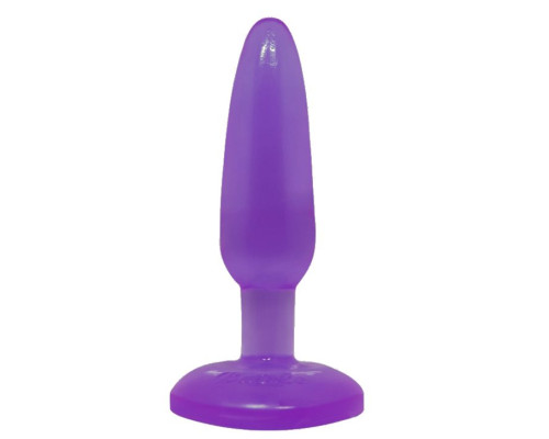 Фиолетовая анальная пробка с присоской - 15 см.