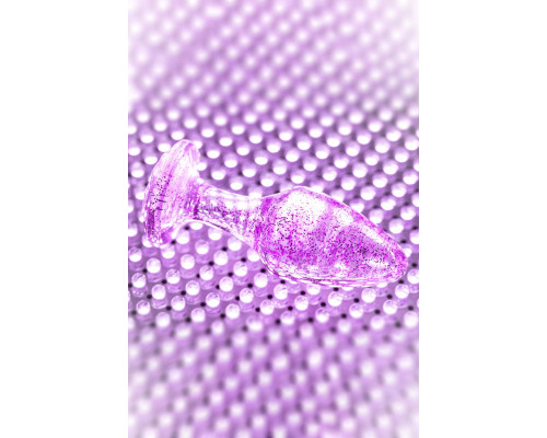 Фиолетовая акриловая анальная втулка - 8 см.