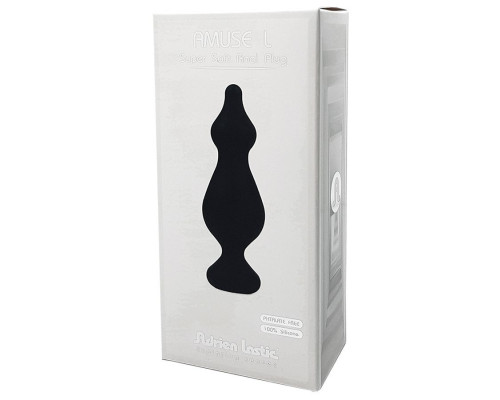 Черная анальная втулка Amuse L - 13,8 см.