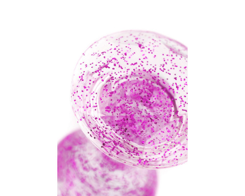 Фиолетовая акриловая анальная втулка - 8 см.