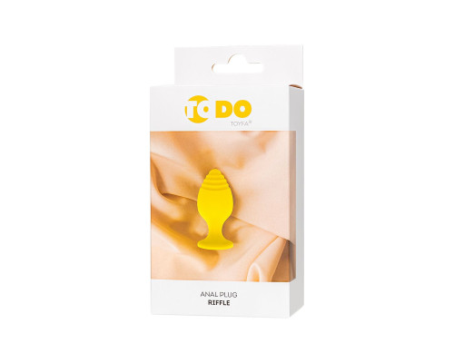Желтая анальная втулка Riffle - 6 см.