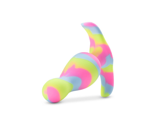 Анальная пробка с цветными разводами Kaleido - 8,9 см.