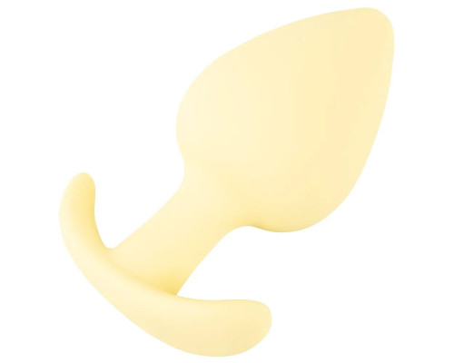 Жёлтая анальная втулка Mini Butt Plug - 6 см.