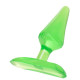 Зеленая анальная втулка с ограничителем - 6,5 см.