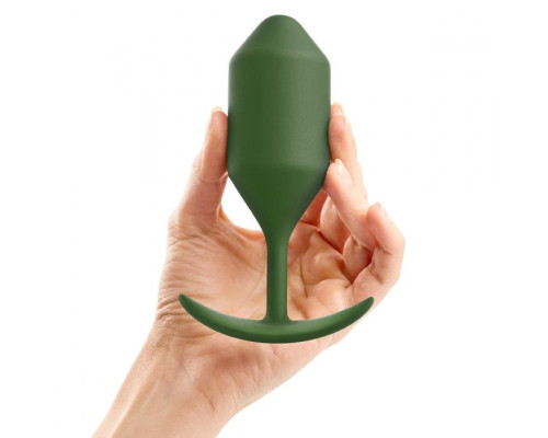 Пробка цвета хаки для ношения B-vibe Snug Plug 4 - 14 см.