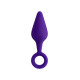 Фиолетовая анальная втулка Bung с петелькой - 11,5 см.