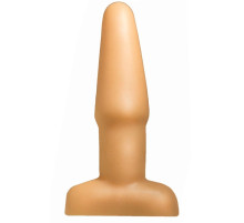 Телесная анальная пробка - 14 см.