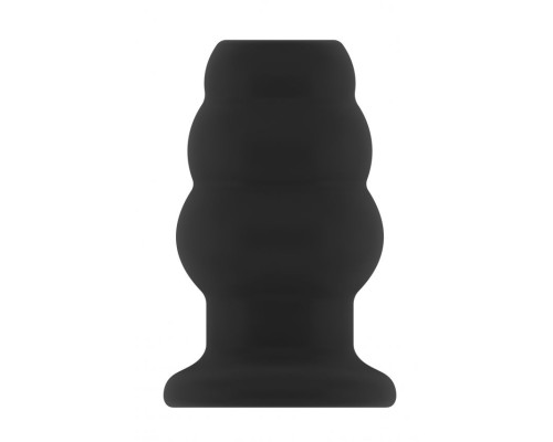 Чёрная анальная пробка с тоннелем №49 Small Hollow Tunnel Butt Plug 3 Inch - 7,7 см.