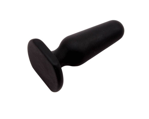 Черная анальная пробка S Silicone Plug - 7,3 см.