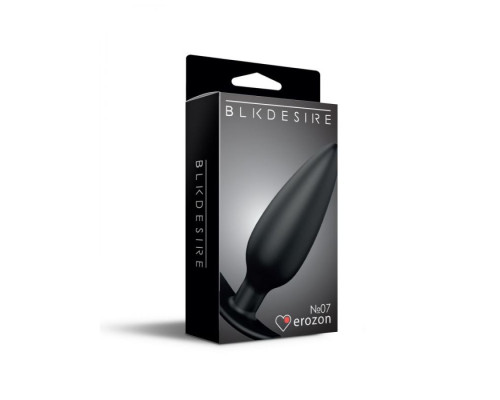 Черная анальная пробка №07 Self Penetrating Butt Plug - 12 см.